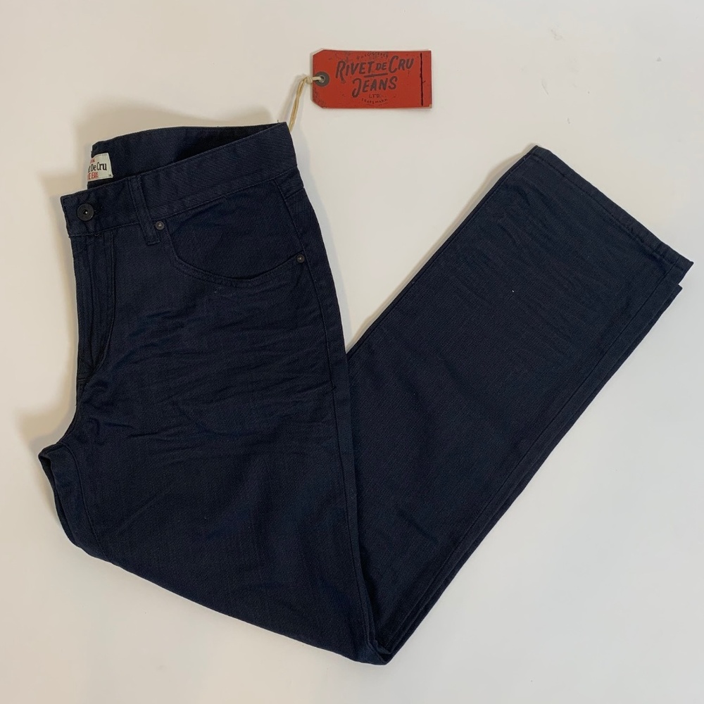 "Caviar Black" Straight Leg Jeans